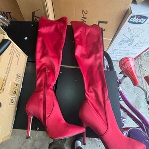 ALDO Elegant Red Stiletto Boots for Women